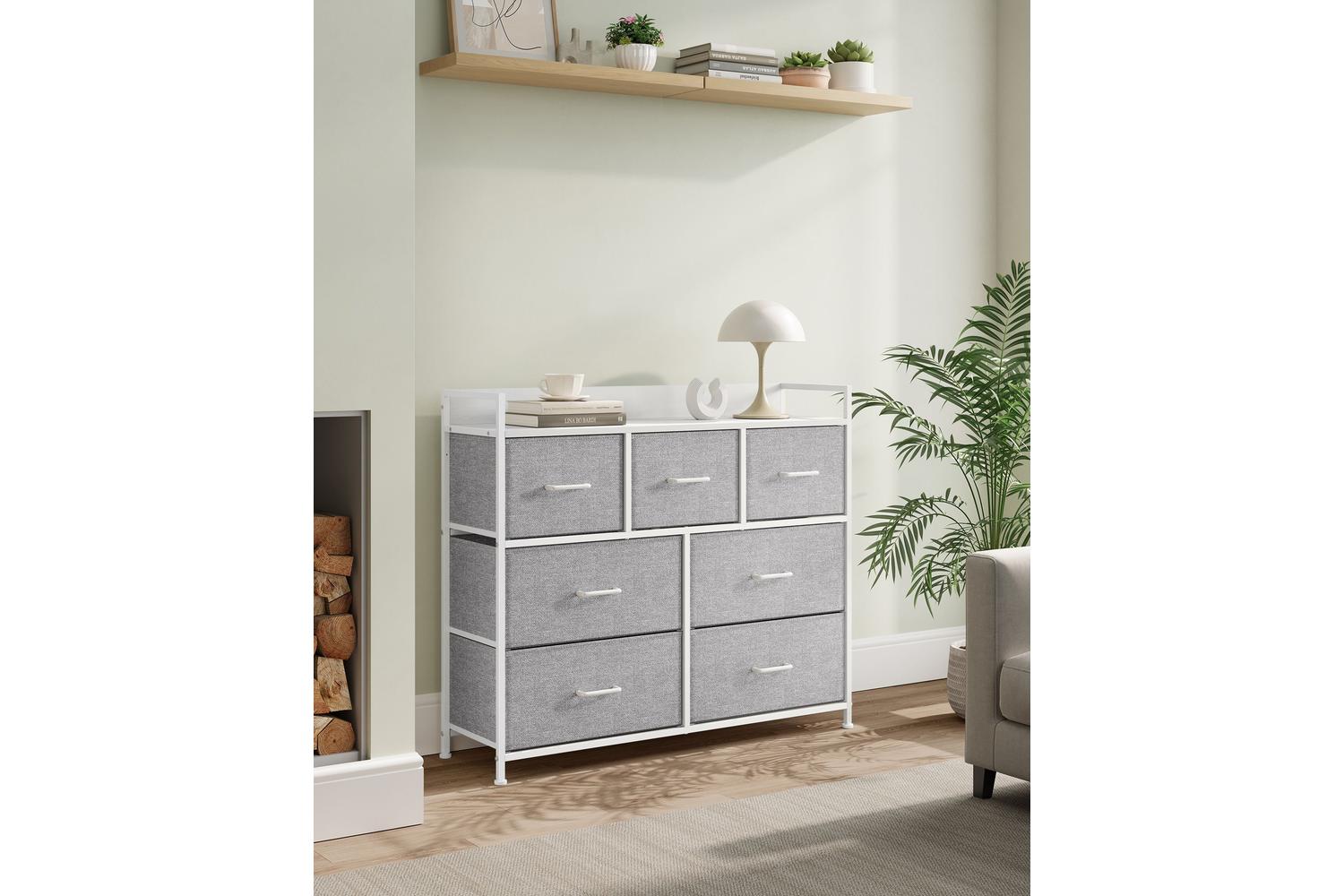 Songmics Dresser Unit | Chest Of Drawers | Particleboard And Steel | 11.2"d X 38.6"w X 33.5"h-2