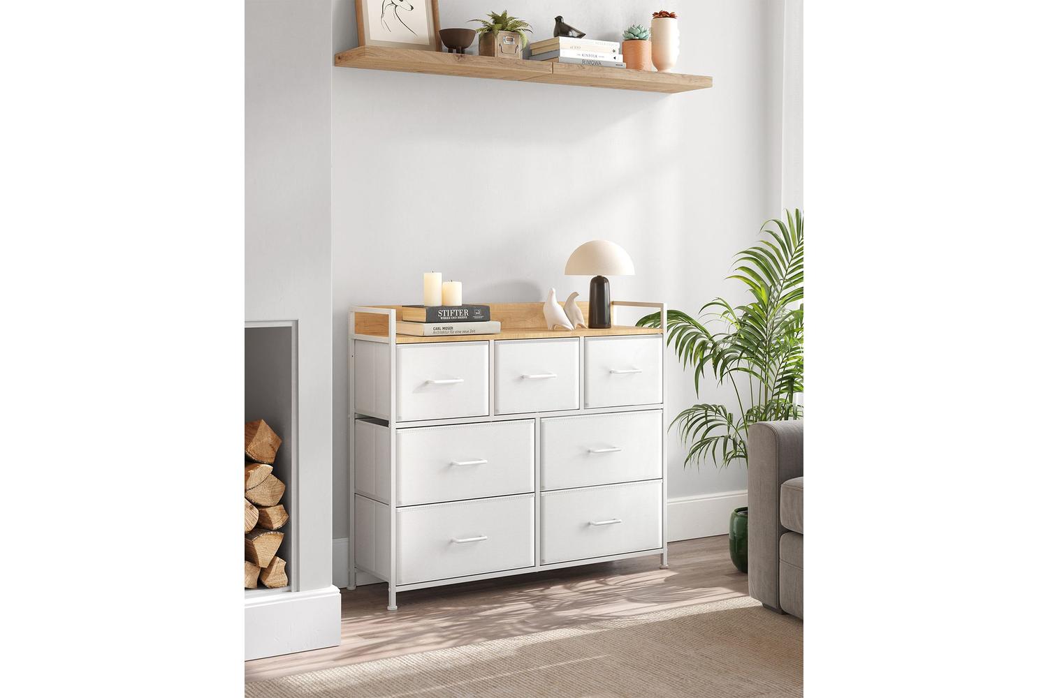 Dresser Unit | Chest Of Drawers | Chipboard Steel Non-woven Fabric | 98cm-2