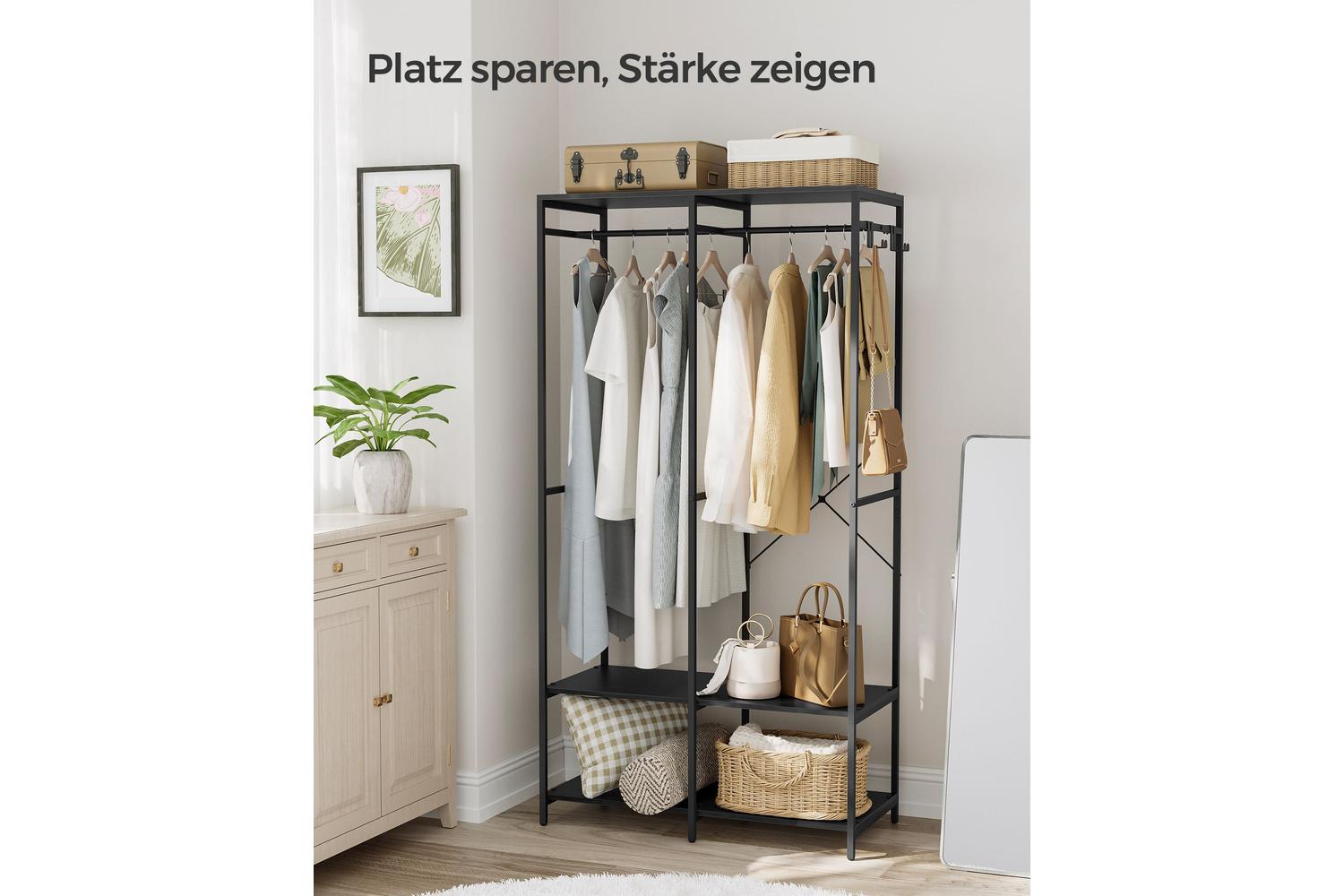 Wardrobe | Clothes Storage | Steel And Particleboard | 94.5 X 40 X 180 Cm-2