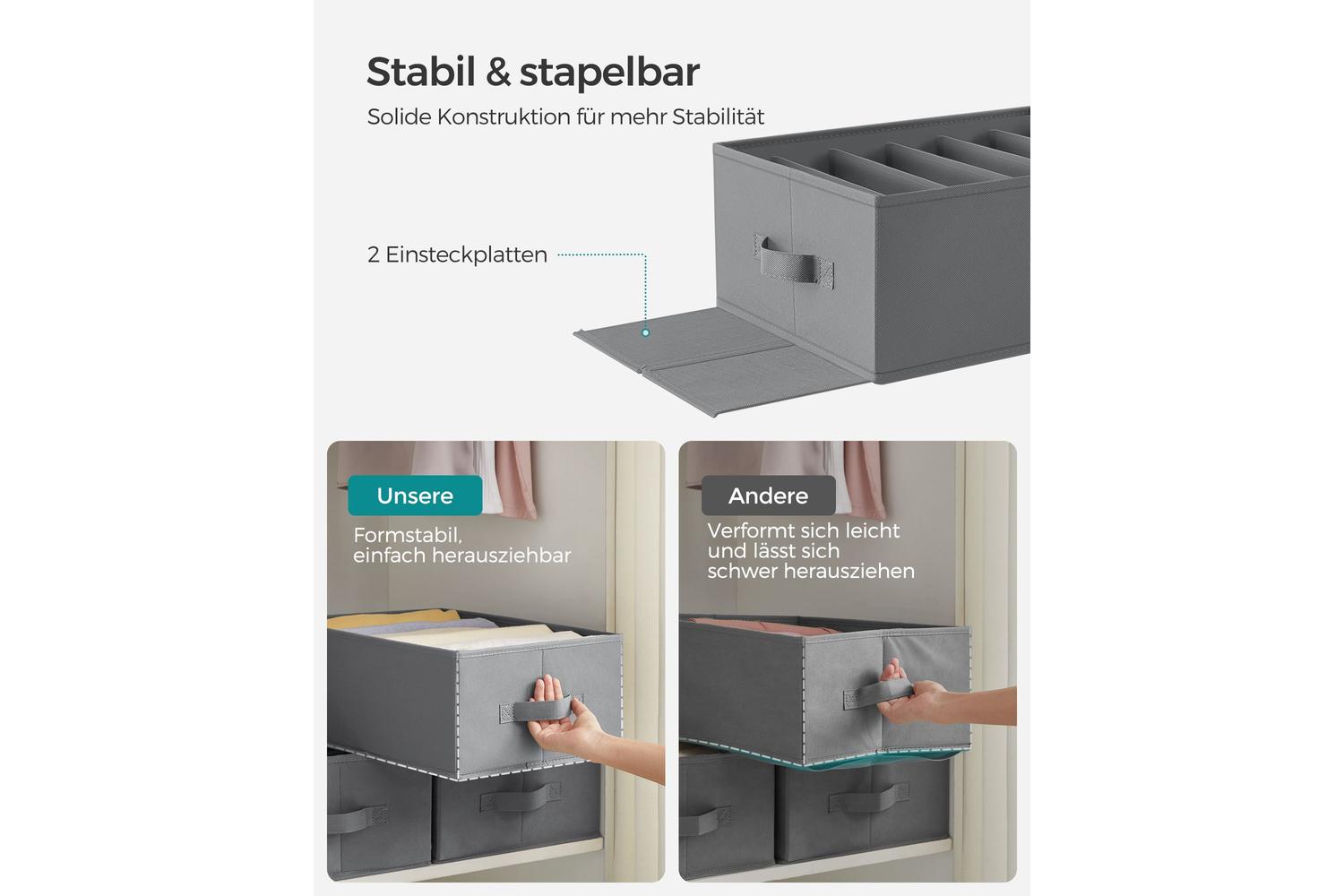 Clothes Drawer Organizer | Drawer Storage | Non-woven Fabric | 42 X 30 X 17 Cm-4