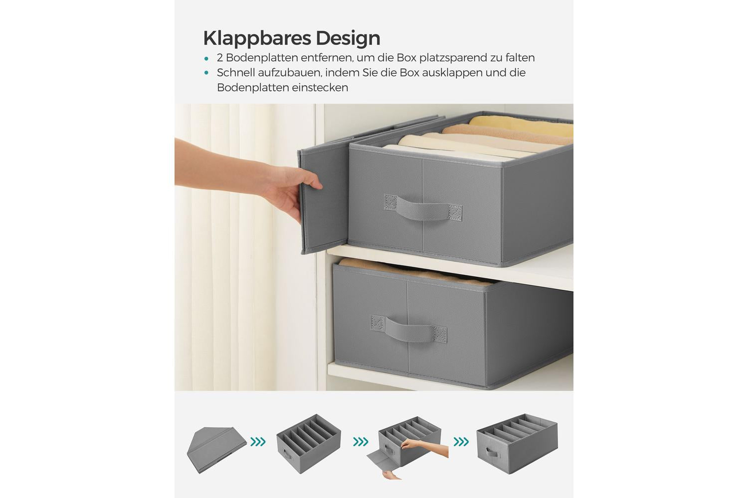 Clothes Drawer Organizer | Drawer Storage | Non-woven Fabric | 42 X 30 X 17 Cm-5