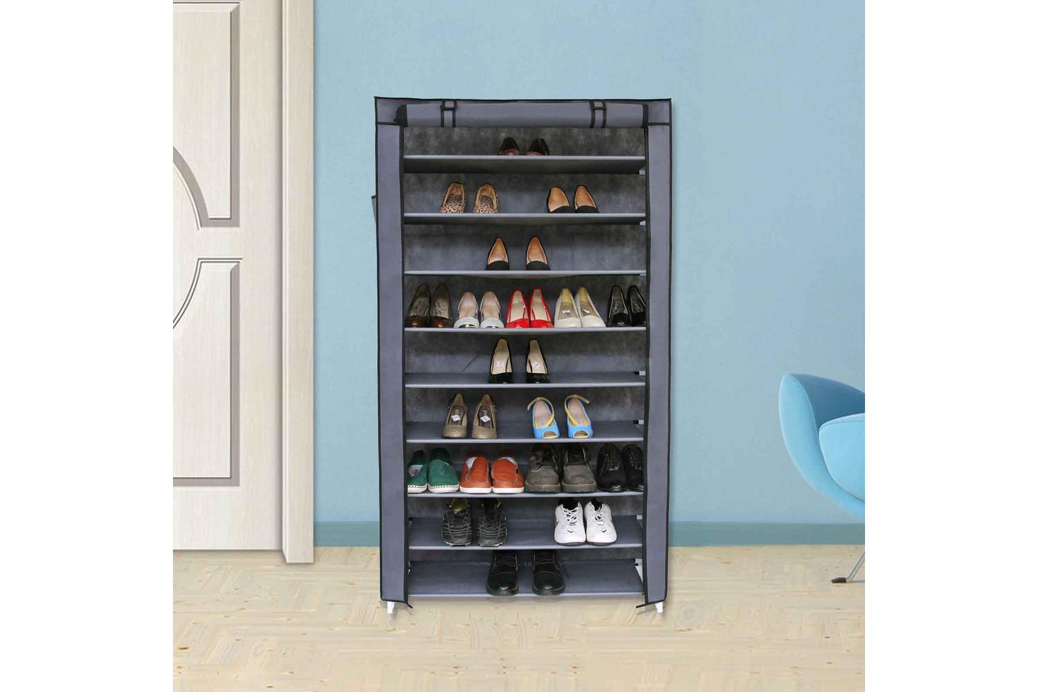 Shoe Rack | Storage & Organisation | Non-woven Fabric & Metal Tube | 88 X 28 X 160 Cm-2