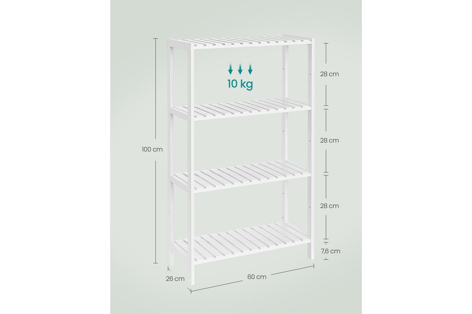Bamboo Home Storage Shelves | Bathroom Storage | Bamboo | 100 Cm-6
