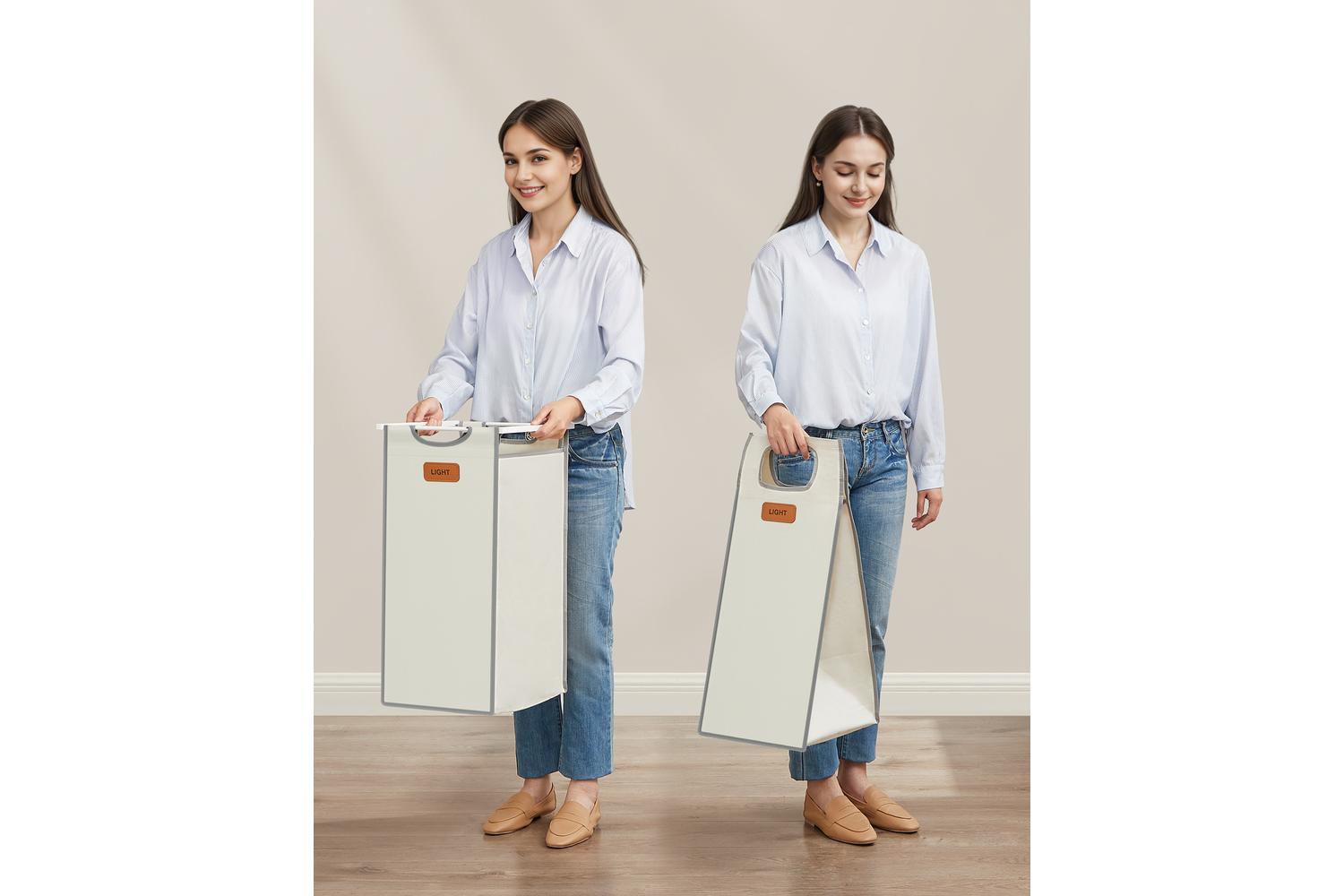Laundry Basket | Laundry Cart | Steel & Oxford Fabric | 100l-6