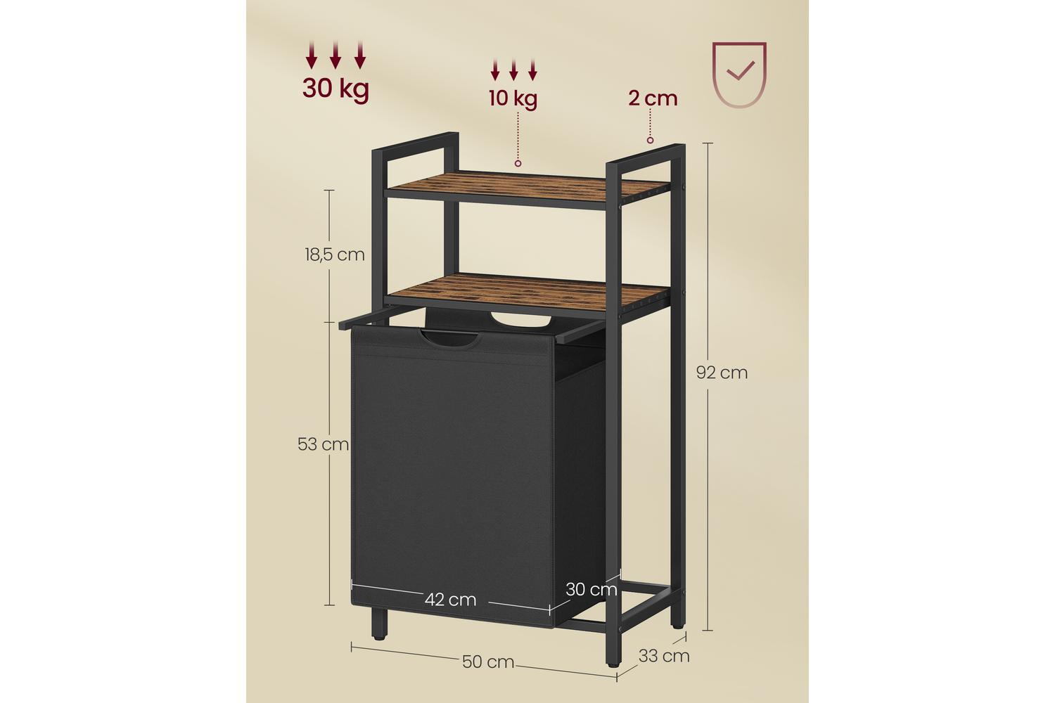 Laundry Basket | Laundry & Clothing Care | Steel & Mdf | 65l-3