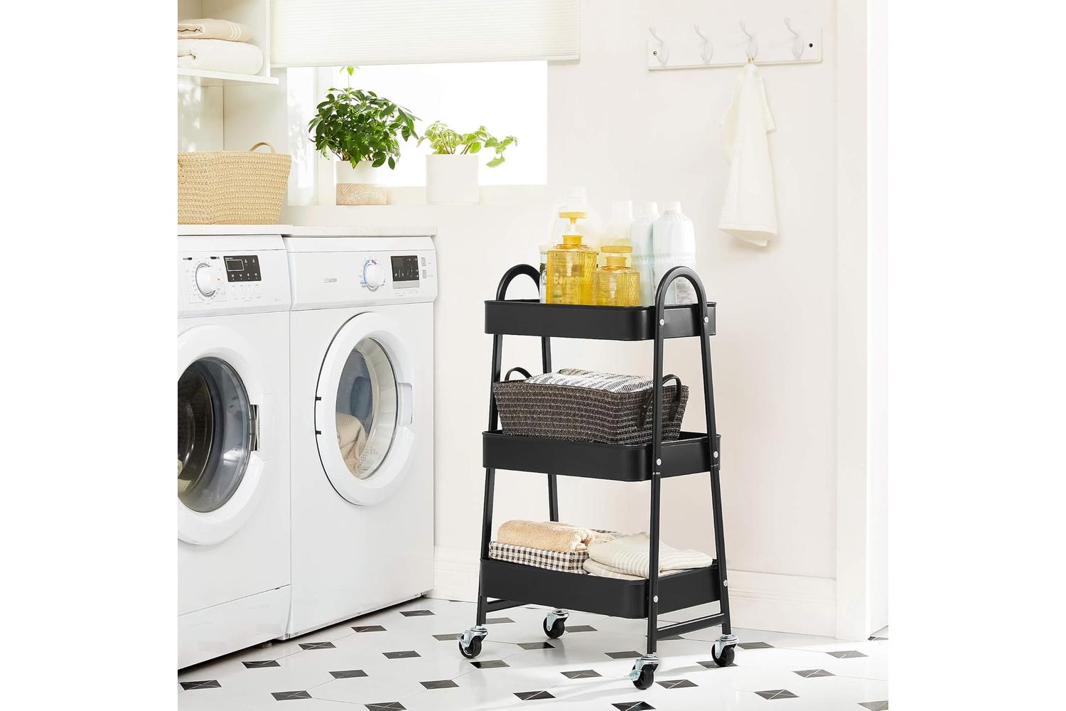 Songmics Rolling Cart | 3-tier Trolley | Metal | Standard Size-2