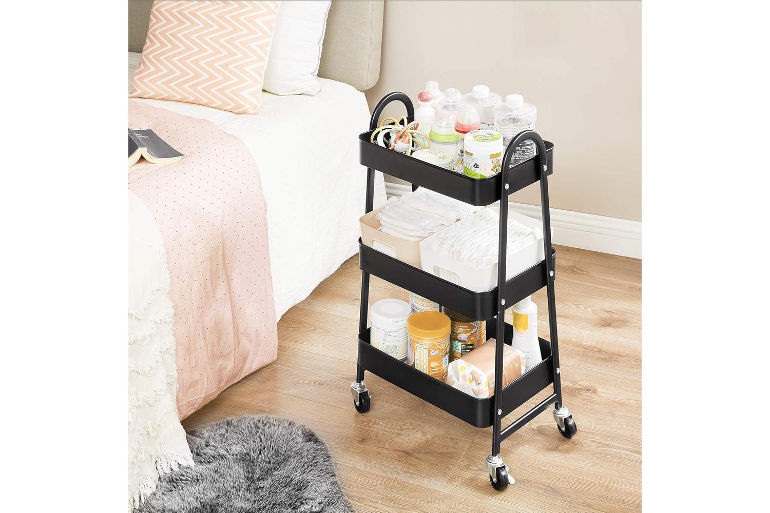 Songmics Rolling Cart | 3-tier Trolley | Metal | Standard Size-3