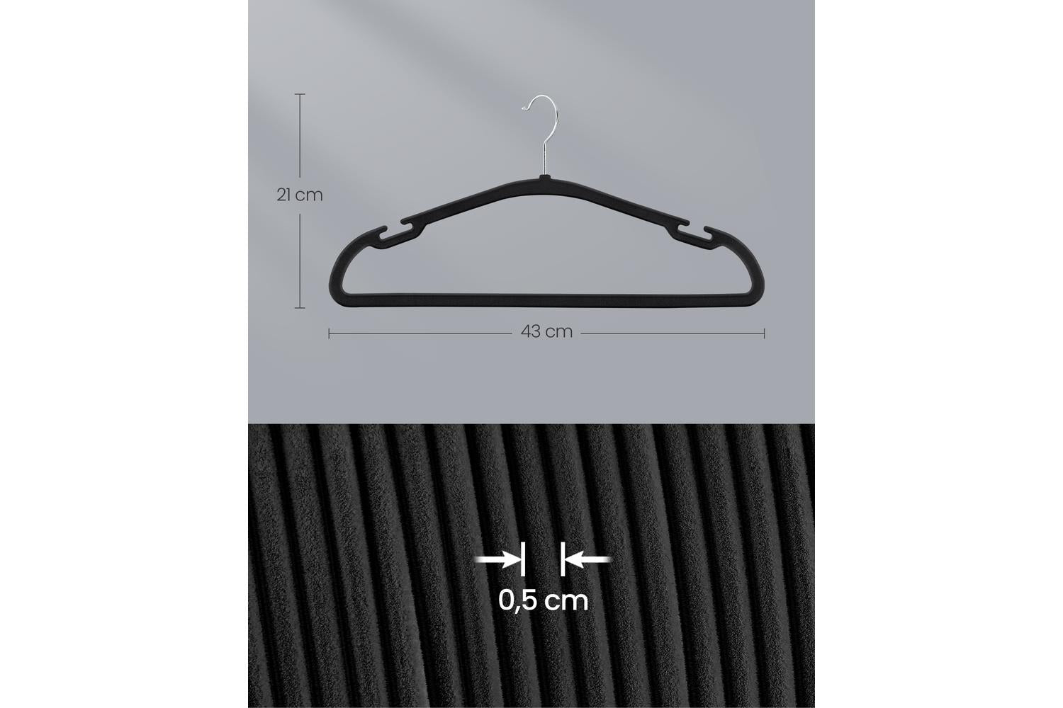 Velvet Hanger | Clothes Hanger | Velvet | Standard Size-5