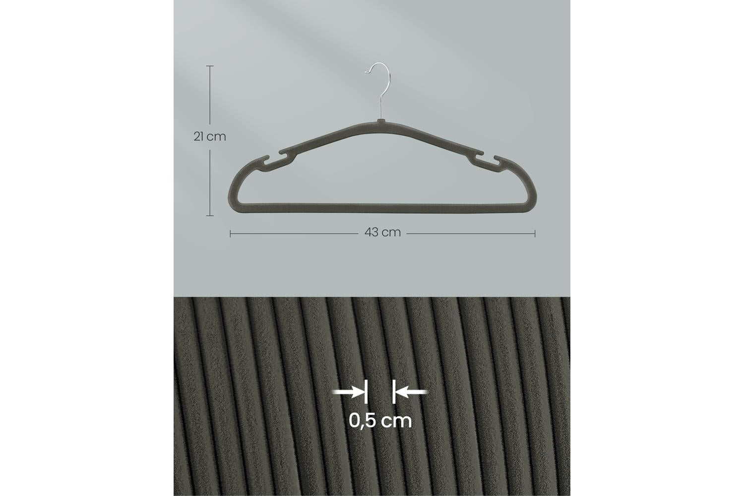 Velvet Hanger | Clothes Hanger | Velvet | Standard Size-5