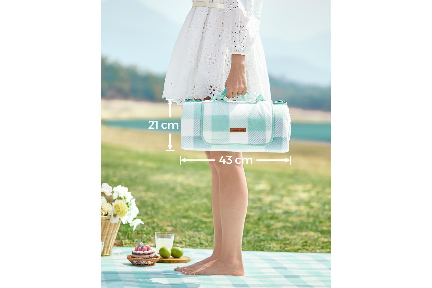 Songmics Camping Mat | Picnic Blanket | Velvet Surface | 300 X 200 Cm-5