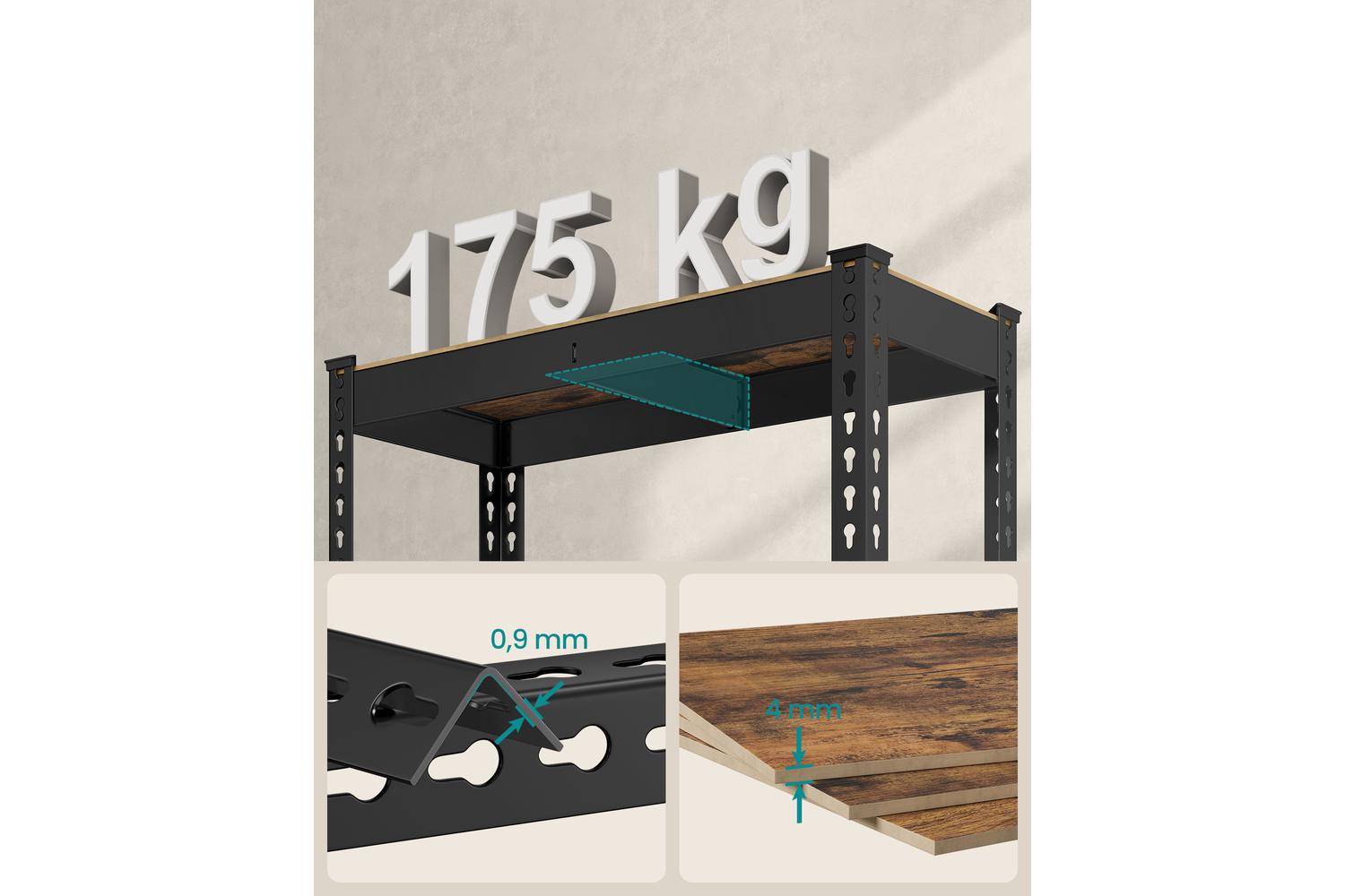 Songmics Shelving Unit | Steel Frame | Adjustable Garage Storage-3