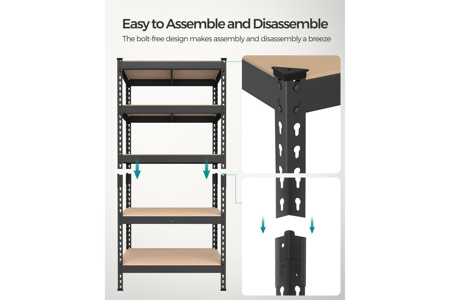 Shelving | Garage Shelving | Steel Frame Mdf Shelves | Adjustable Height-4
