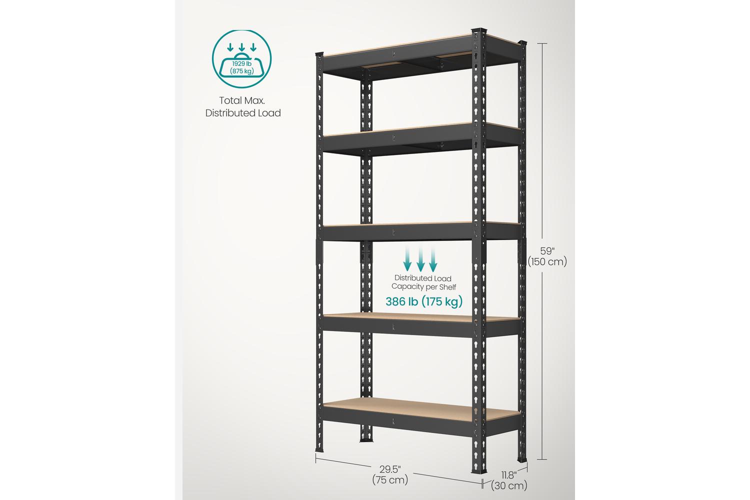 Shelving | Garage Shelving | Steel Frame Mdf Shelves | Adjustable Height-6