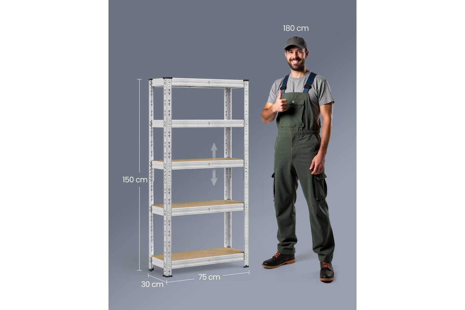 Songmics Shelving | Garage Shelving | Steel Frame | Adjustable Height-5