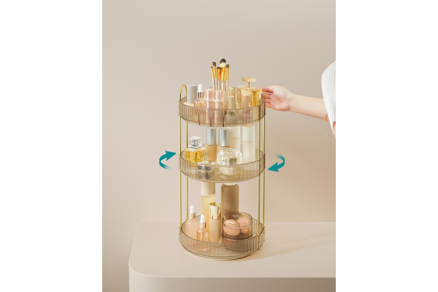 Makeup Organizer | Makeup Holder | Metal And Pet Plastic | Multi-tier-2