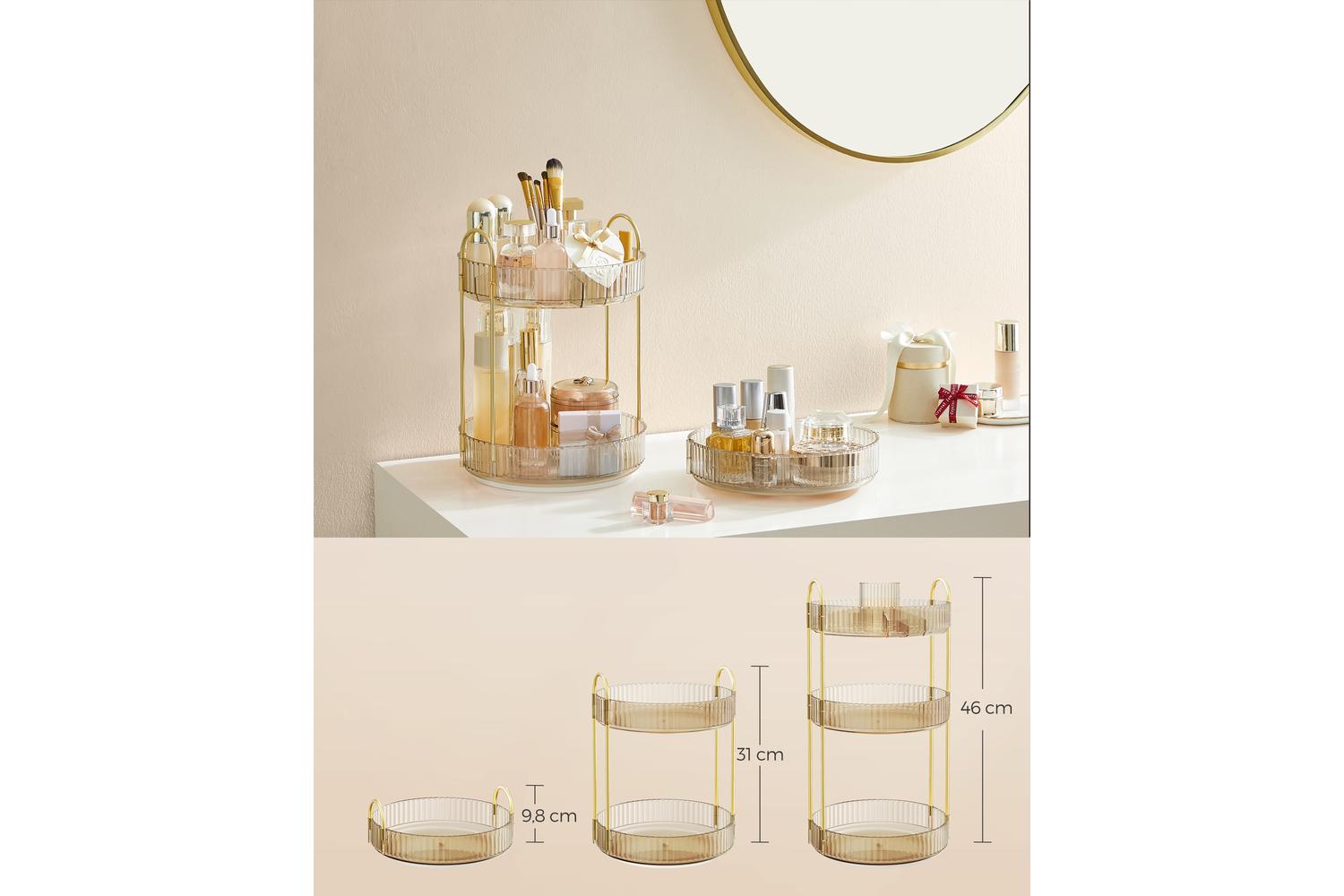 Makeup Organizer | Makeup Holder | Metal And Pet Plastic | Multi-tier-3
