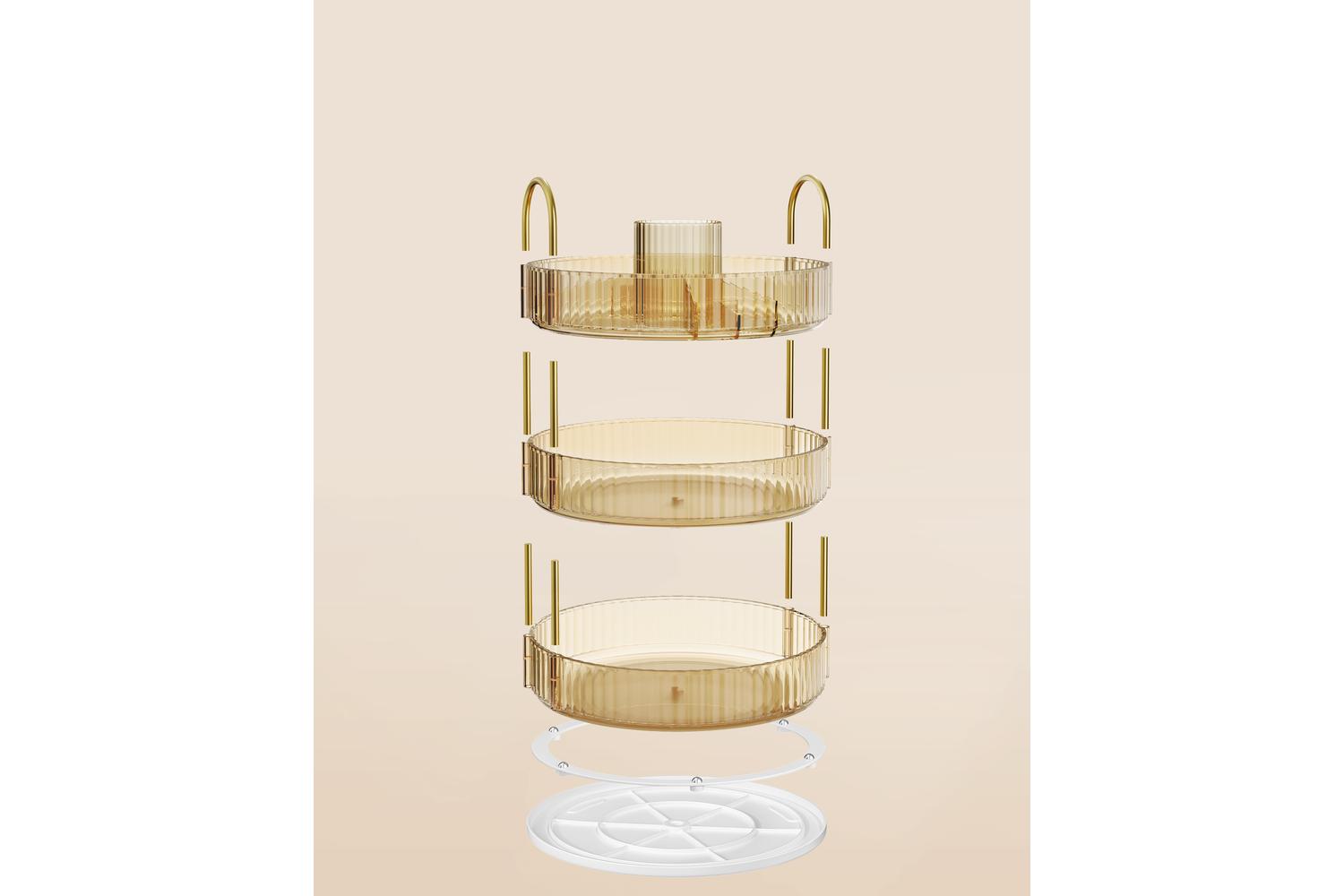 Makeup Organizer | Makeup Holder | Metal And Pet Plastic | Multi-tier-6
