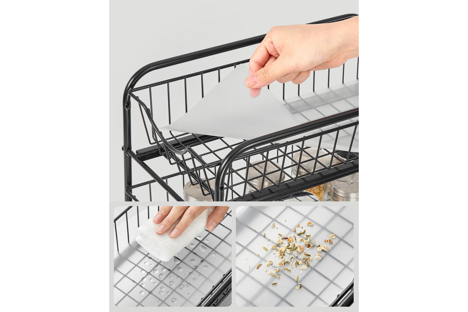 Pull-out Home Organizers | Clothes Storage | Steel | 2 Baskets-4
