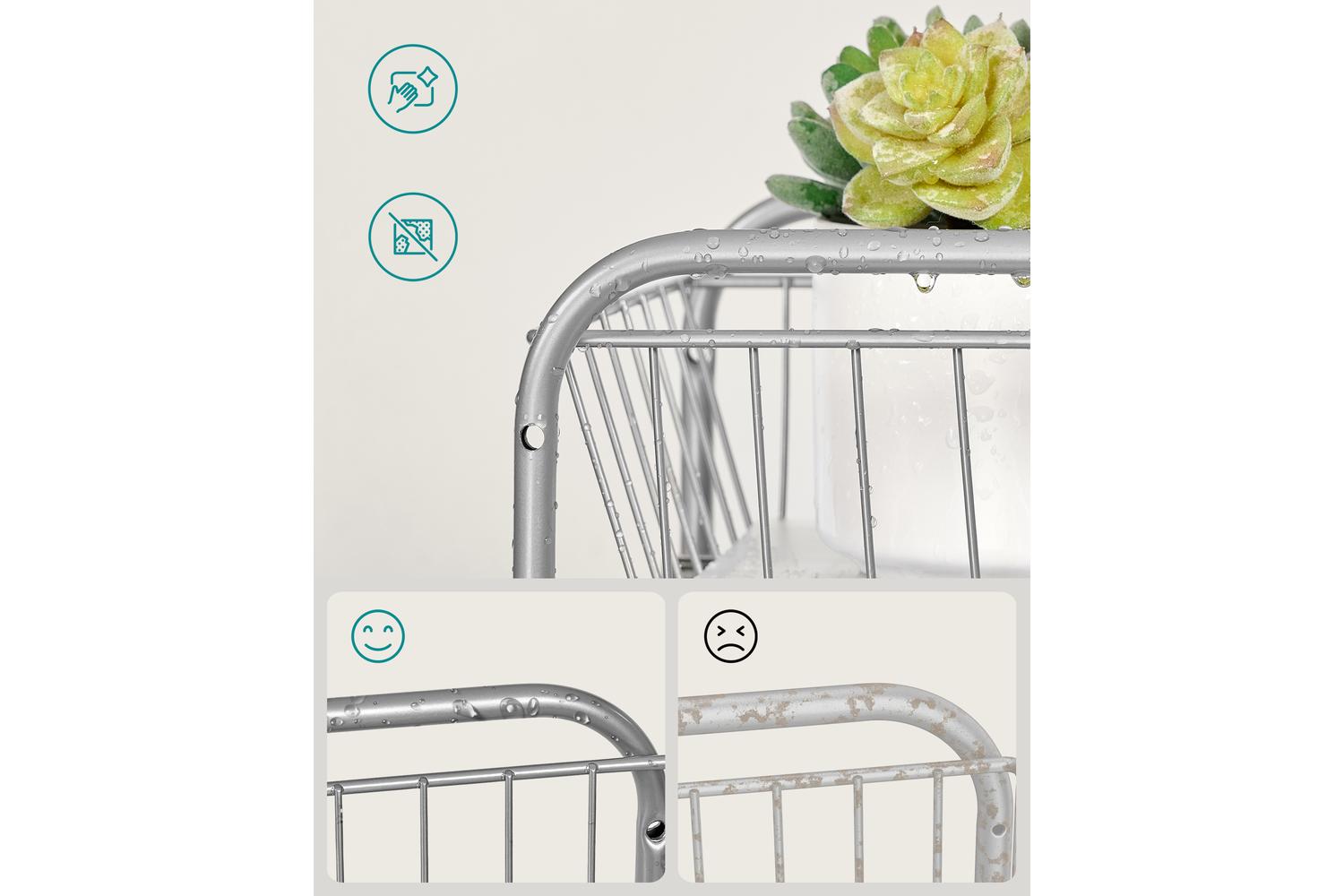 Pull-out Home Organizers | Cabinet Organiser | Steel | Two-tier-4