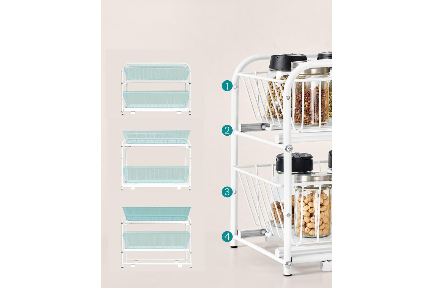 Pull-out Home Organizers | Storage Rack | Steel | Two-tier-3