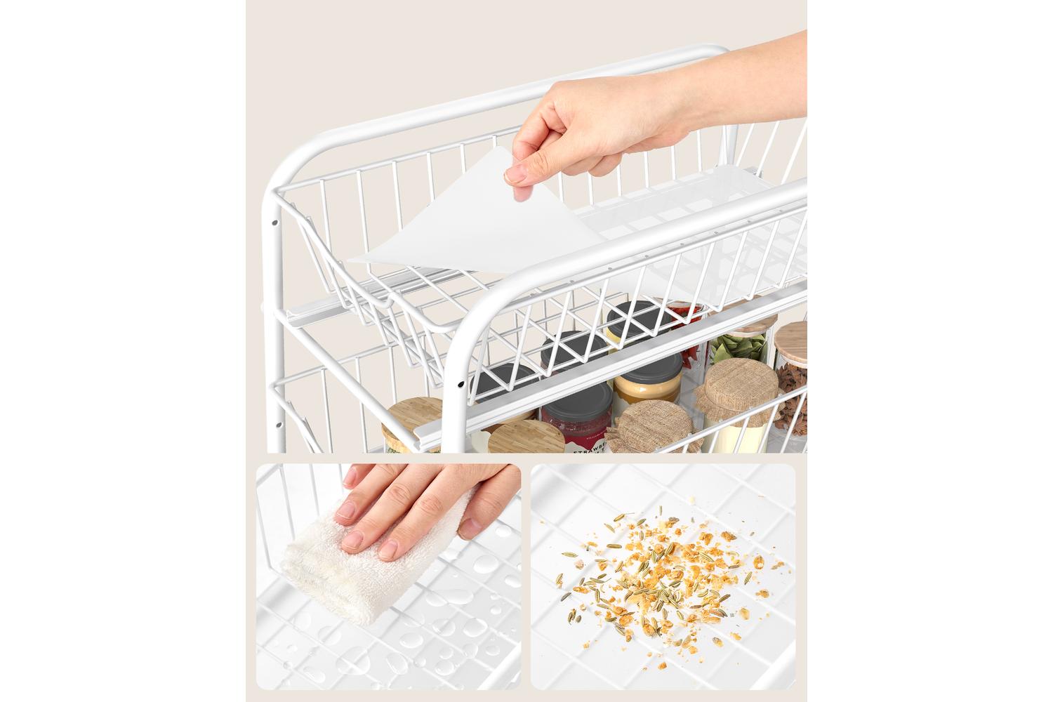 Pull-out Home Organizers | Storage Rack | Steel | Two-tier-5