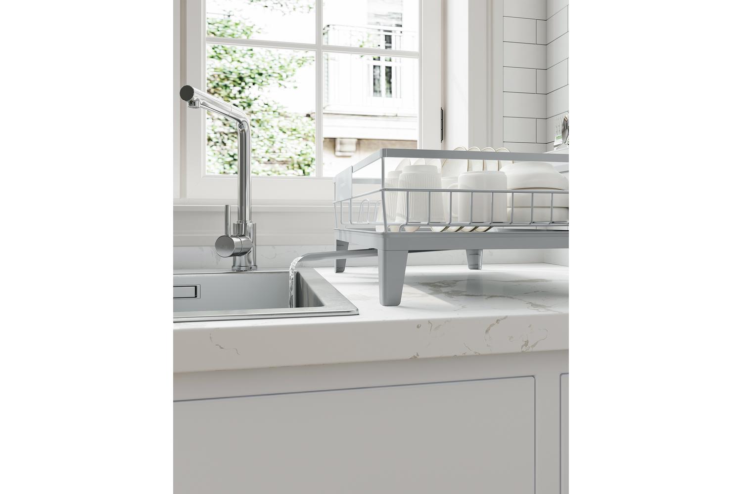 Songmics Dish Rack | Kitchen Dish Drainer | Steel & Plastic | 31 X 42 X 18.5 Cm-6
