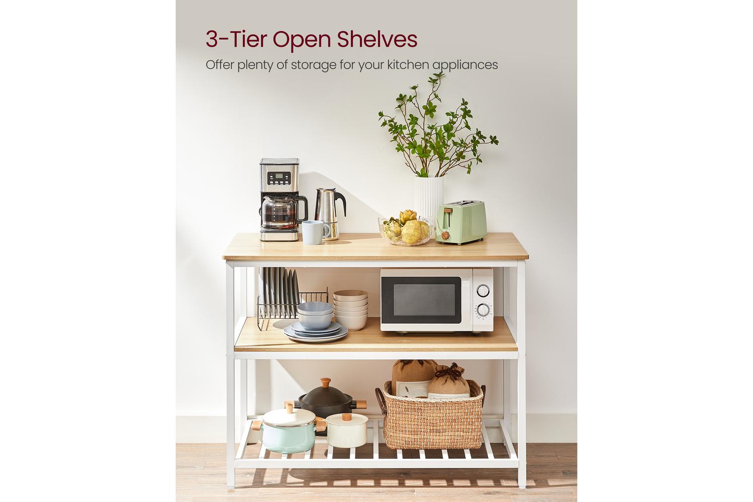 Kitchen Island | Kitchen Storage | Particleboard And Steel | 60 X 120 X 90 Cm-3