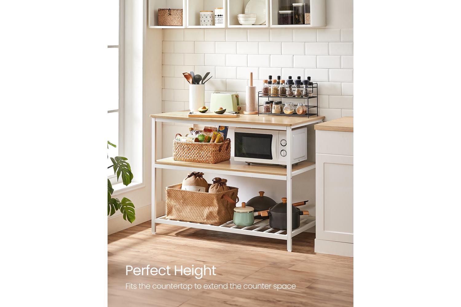 Kitchen Island | Kitchen Storage | Particleboard And Steel | 60 X 120 X 90 Cm-4