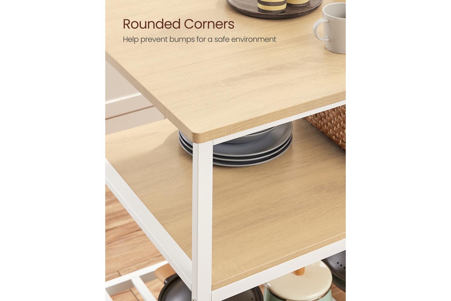 Kitchen Island | Kitchen Storage | Particleboard And Steel | 60 X 120 X 90 Cm-7
