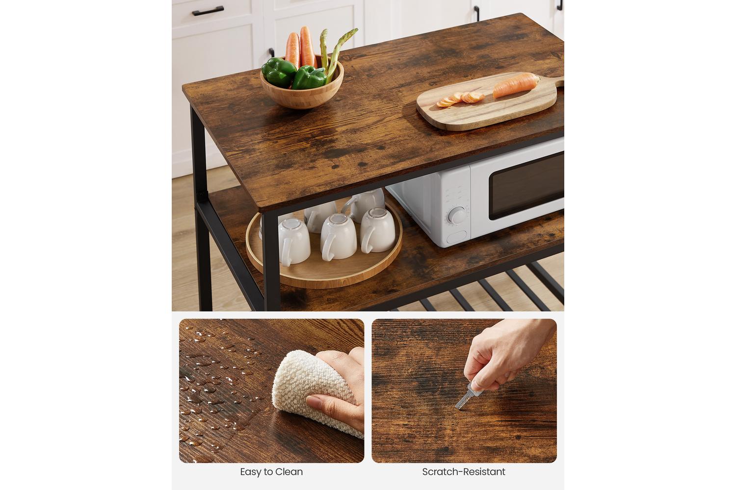 Kitchen Island | Kitchen Storage | Steel Frame | 60 X 100 X 90 Cm-4