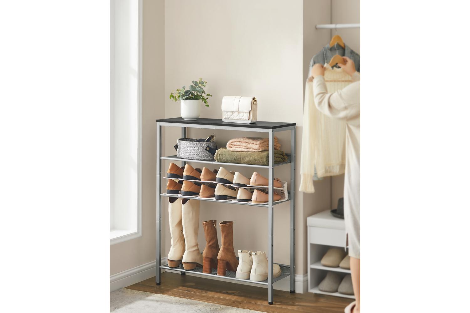 Shoe Rack | Shoe Storage Rack | Particleboard And Steel | Five Tier-2