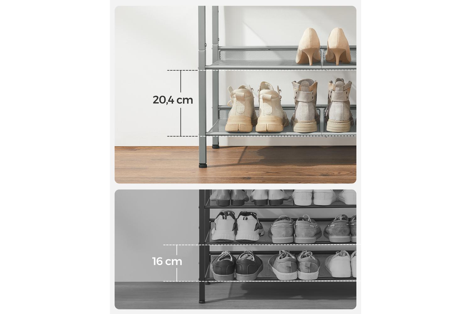 Shoe Rack | Shoe Storage Rack | Particleboard And Steel | Five Tier-6