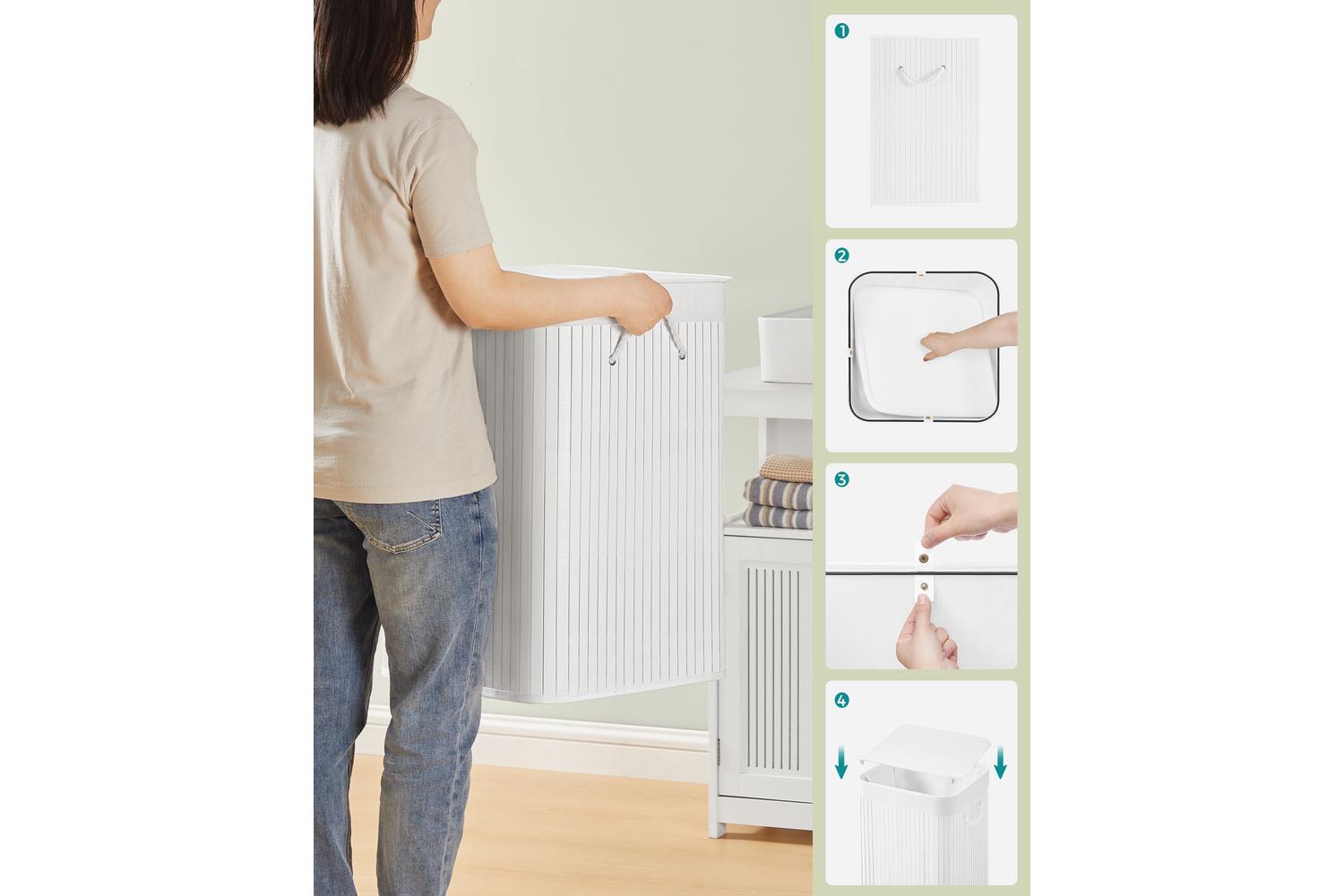 Laundry Hamper | Laundry Basket | Bamboo | 95 Litre-5