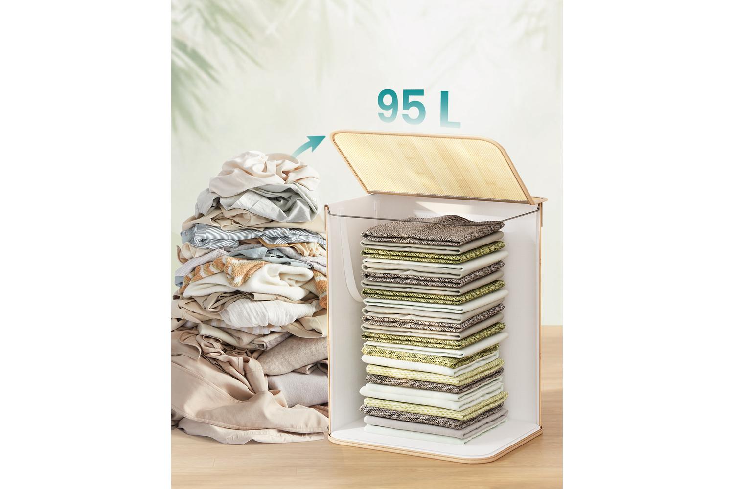 Laundry Hamper | Laundry Basket | Bamboo | 95l-3