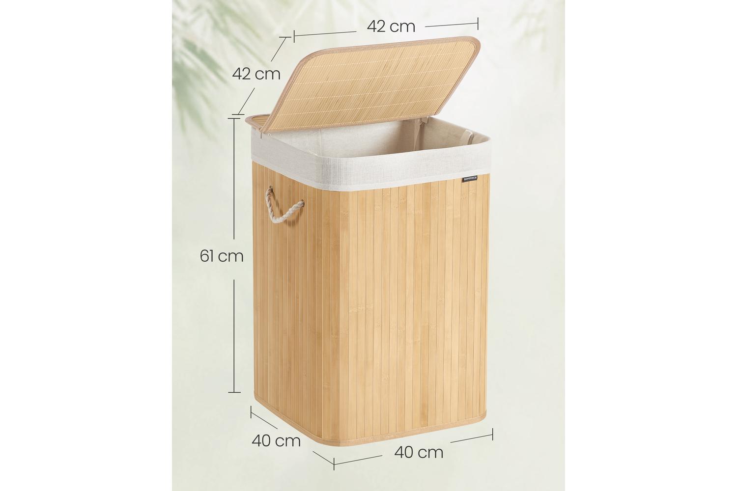 Laundry Hamper | Laundry Basket | Bamboo | 95l-4