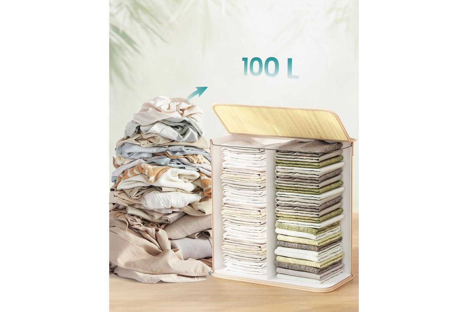 Laundry Hamper | Laundry Basket | Bamboo | 100 Litre-3
