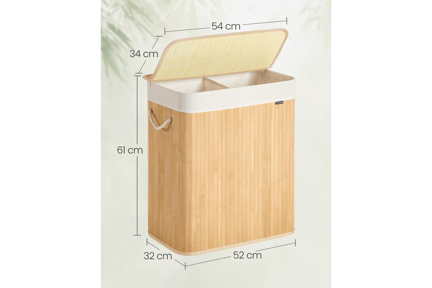 Laundry Hamper | Laundry Basket | Bamboo | 100 Litre-4