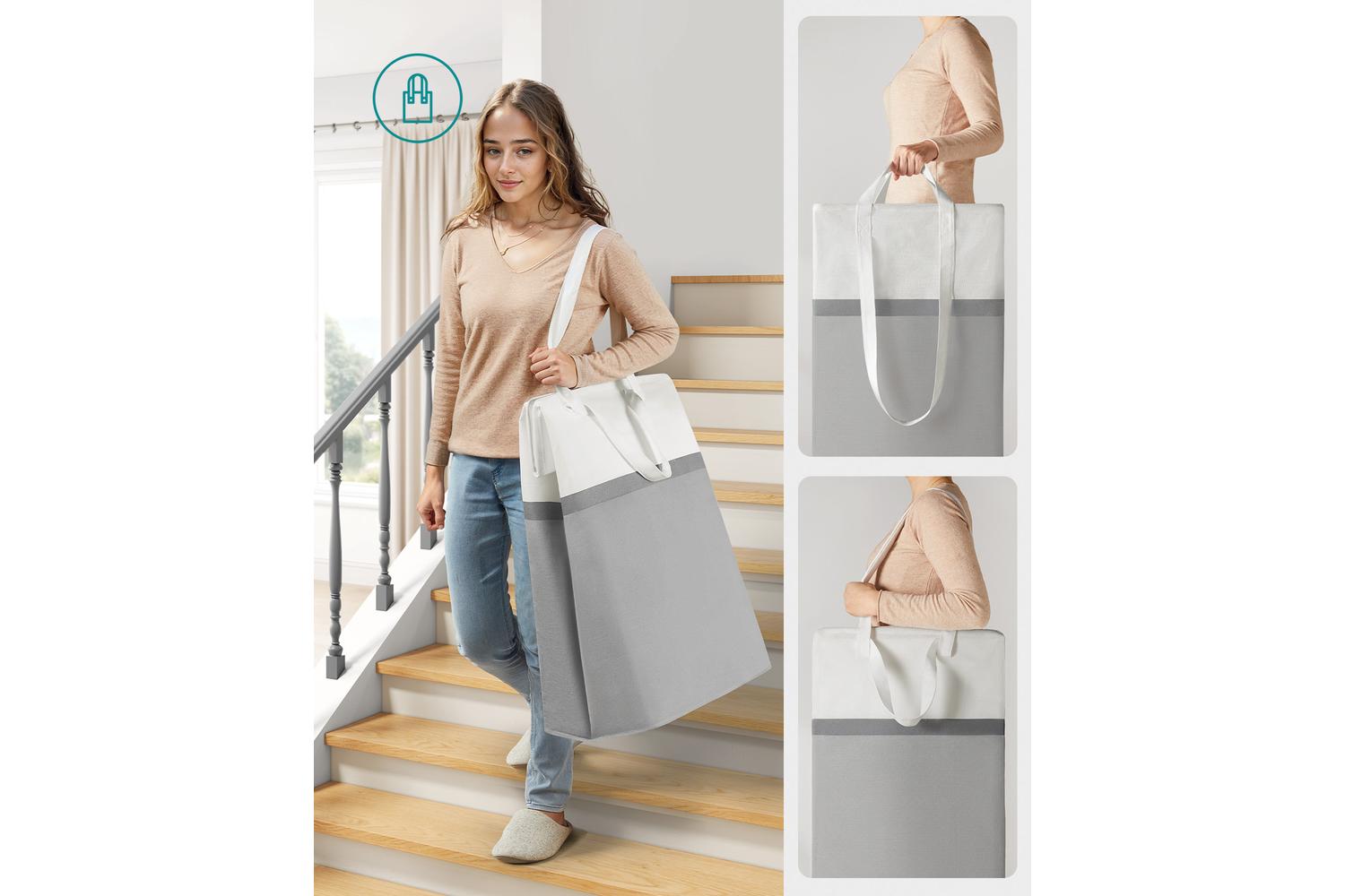 Laundry Basket | Laundry Hamper | Poly-cotton Blend | 75l-4