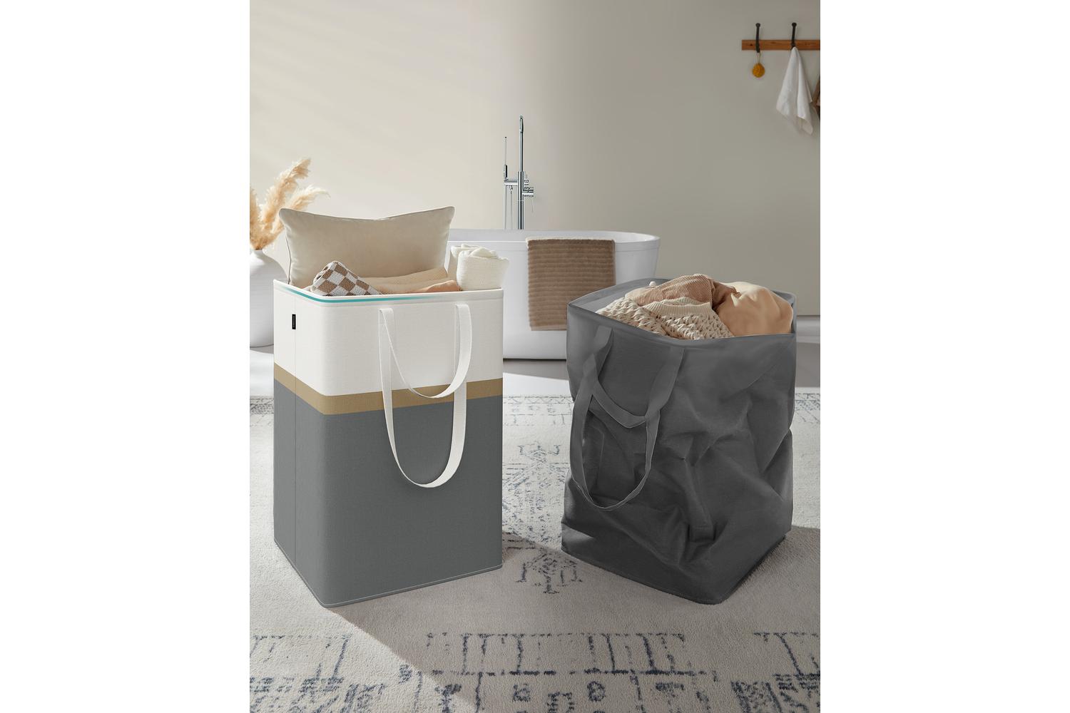 Laundry Basket | Laundry Hamper | Poly-cotton Blend | Large-3