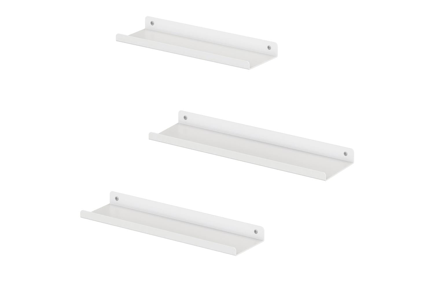 Songmics Floating Shelves | Wall Shelf Set | Powder-coated Iron | White-6