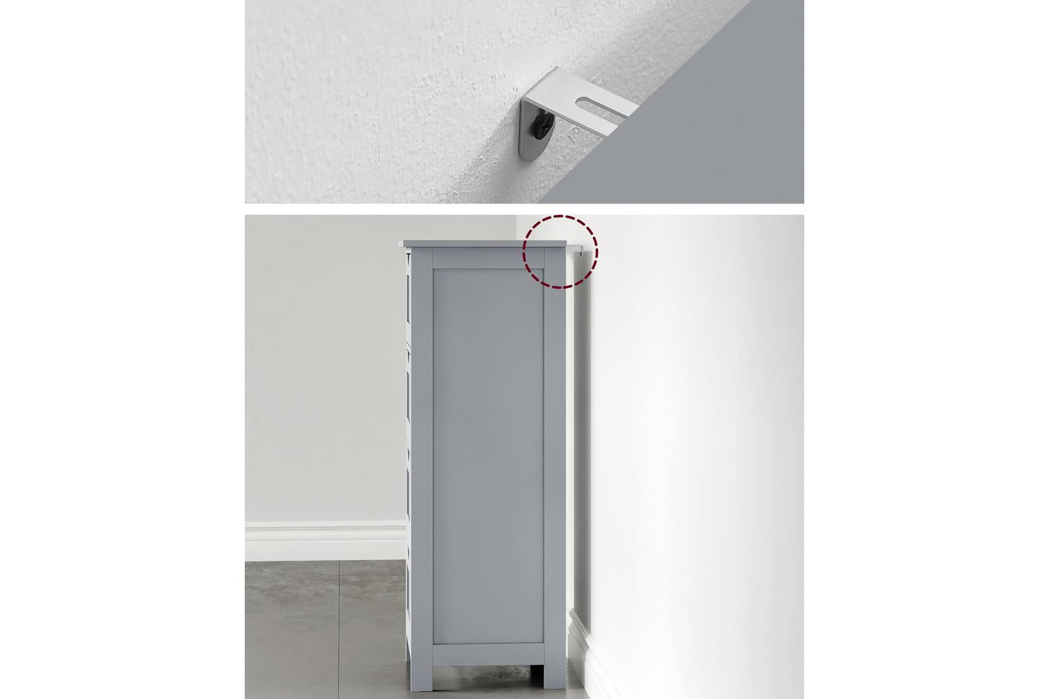 Floor Cabinet | Storage Cabinet | Mdf | 30 X 30 X 82 Cm-4