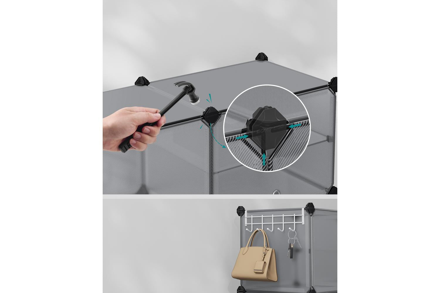 Shoe Rack | Shoe Storage Unit | Plastic And Steel | Large-5