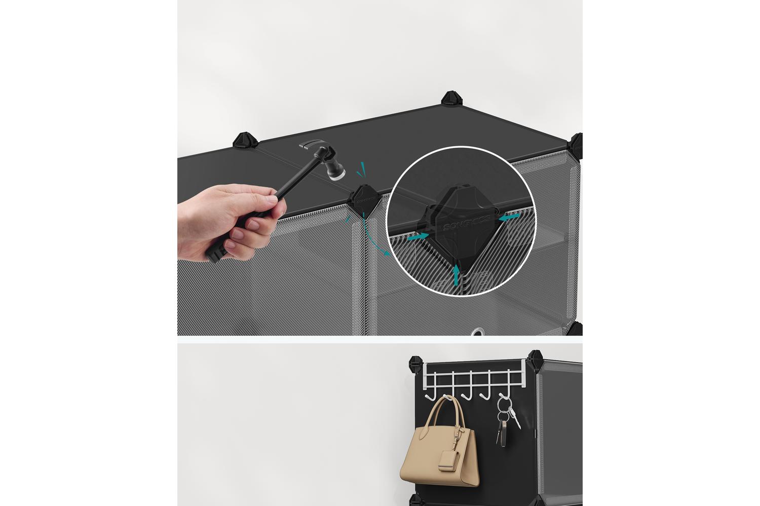 Shoe Rack | Shoe Storage Unit | Plastic And Steel | Large-6