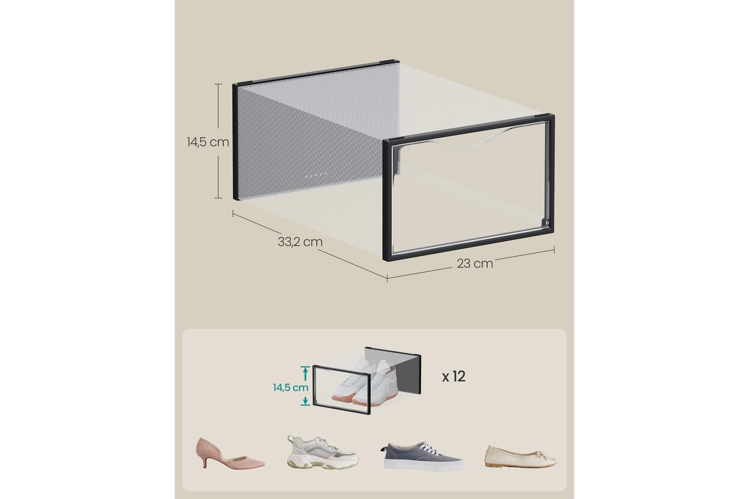 Shoe Boxes | Storage Box | Plastic | Standard Size-5