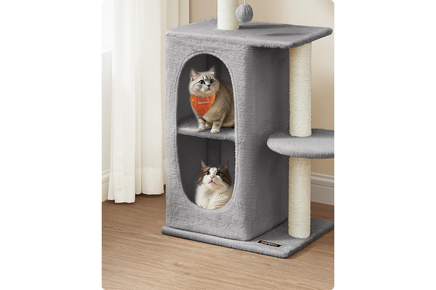 Cat Tree | Cat Play Tower | Soft Fabric | Two Levels-2