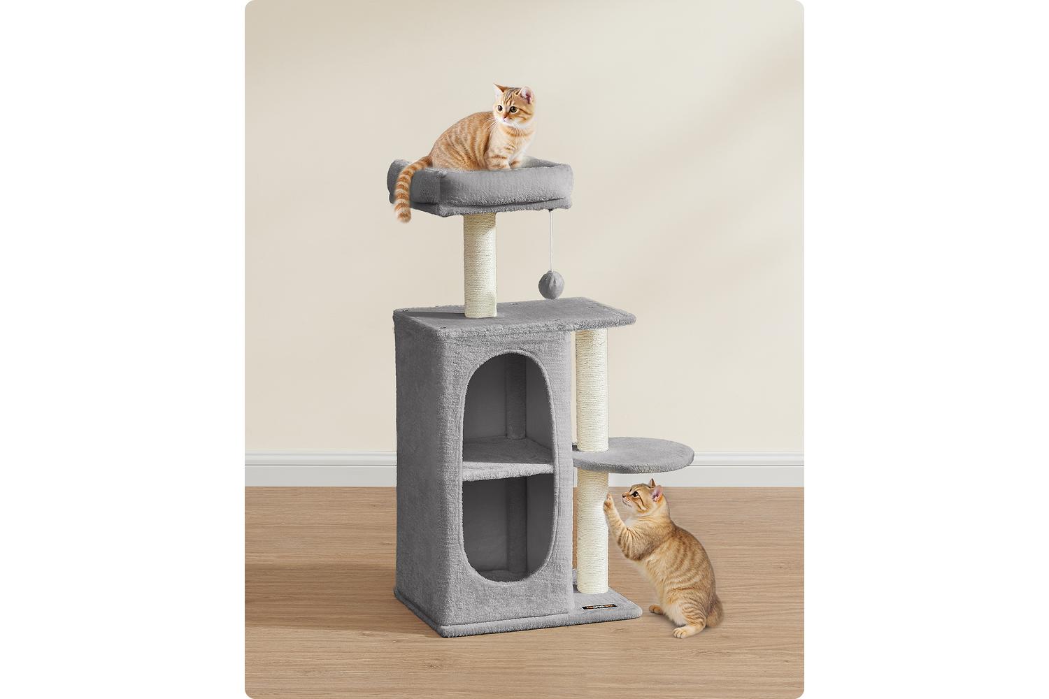 Cat Tree | Cat Play Tower | Soft Fabric | Two Levels-3