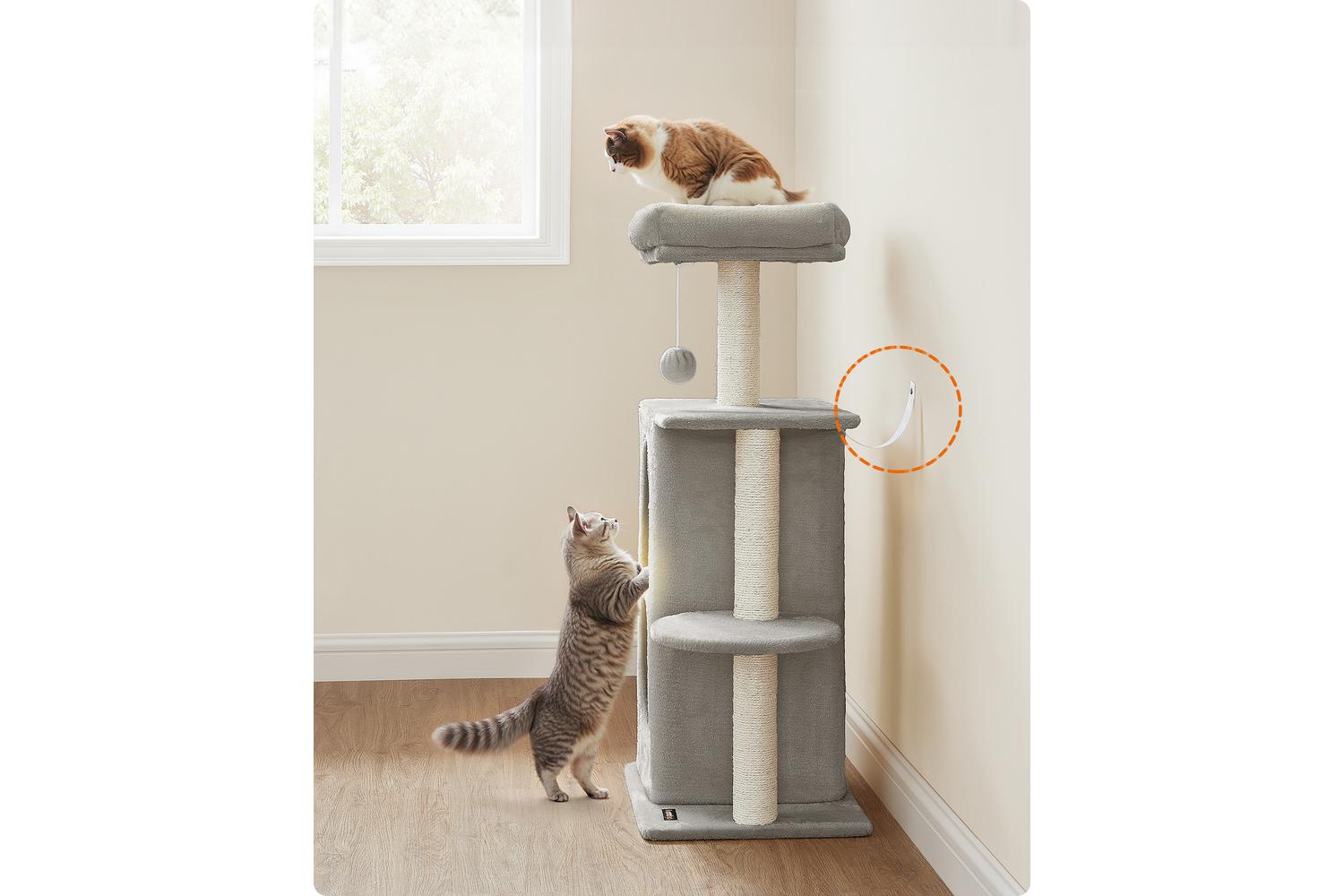 Cat Tree | Cat Play Tower | Soft Fabric | Two Levels-4