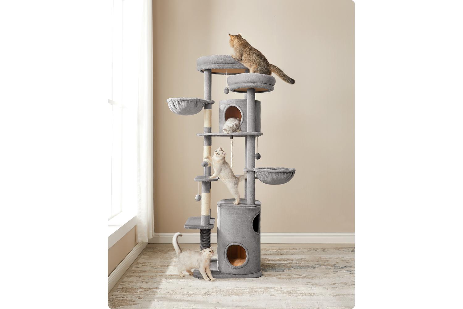 Cat Tree | Cat Tower | Plush And Sisal | 196 Cm-2