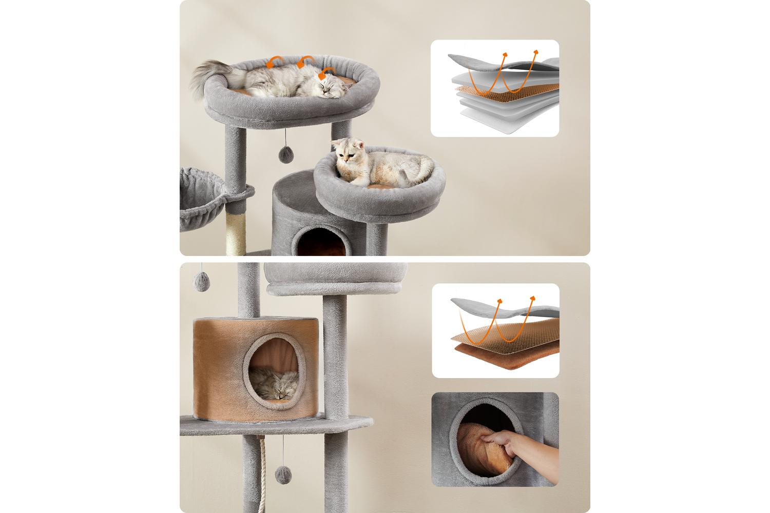 Cat Tree | Cat Tower | Plush And Sisal | 196 Cm-3