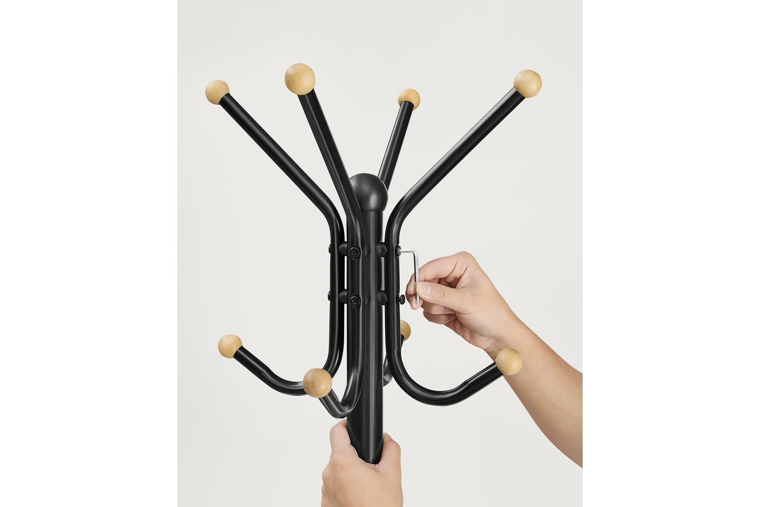 Coat Rack | Free Standing | Steel | 12 Hooks-6
